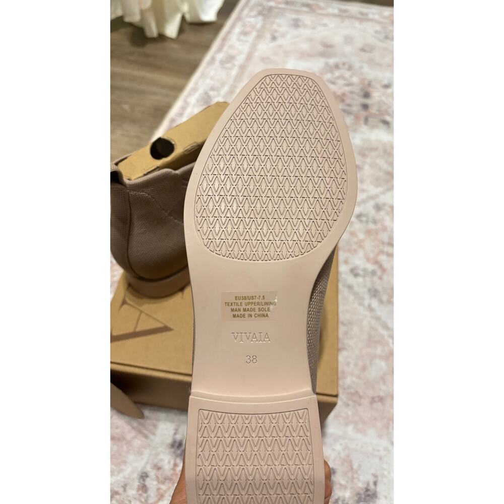 VIVAIA Women's Ryan Slip-On Chelsea Boots Square Toe Warm Taupe 38 / US 7–7.5 - Picture 5 of 7